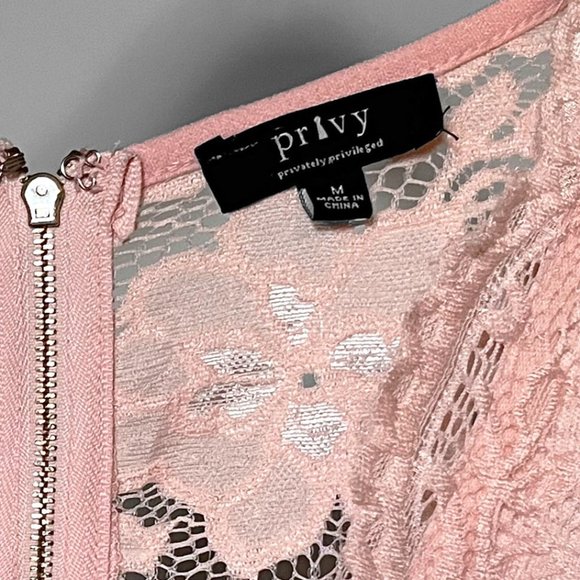 Lace Formal Mini Dress - Blush (Size Medium/6-8) - Picture 7 of 7